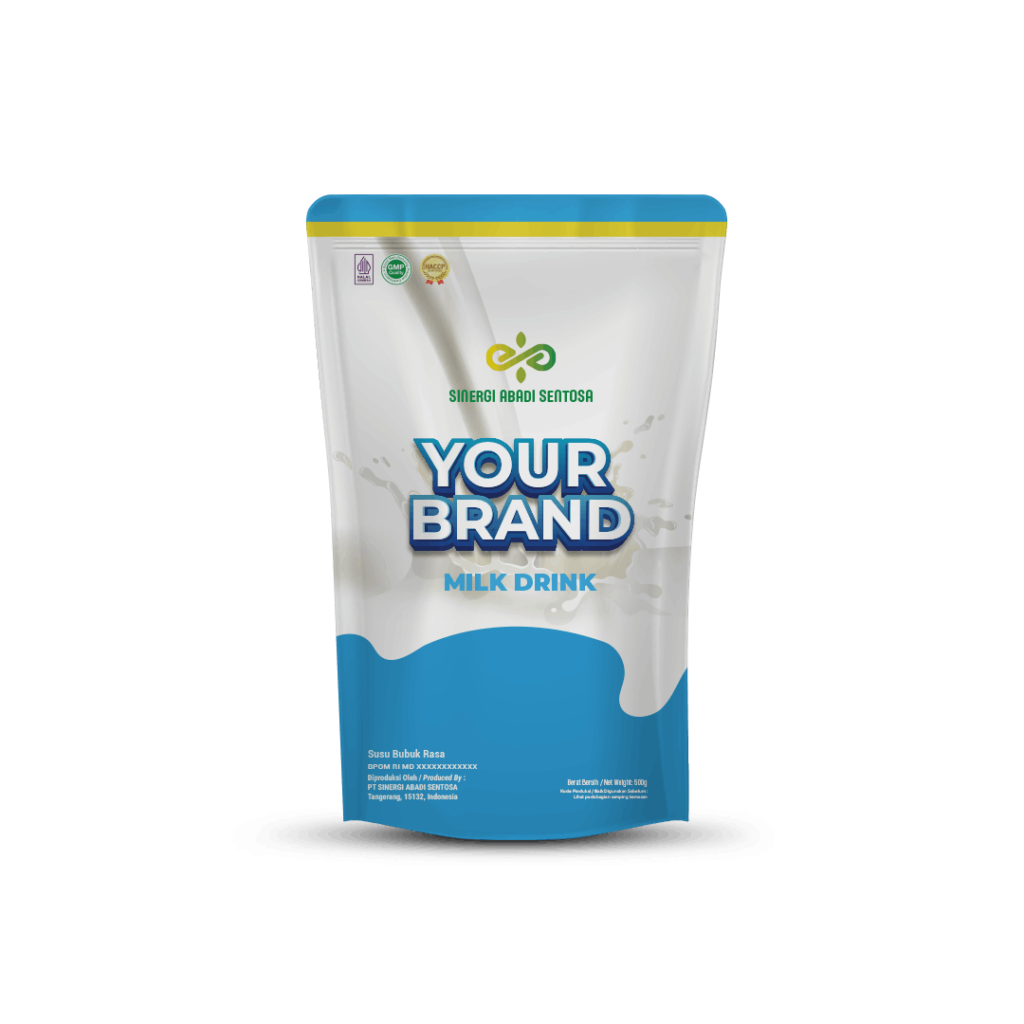 maklon minuman serbuk Milk Drink Pouch