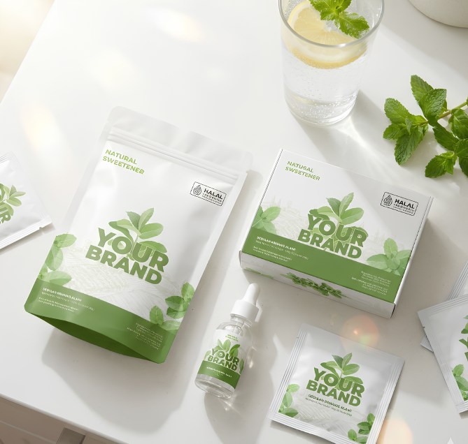 Maklon Stevia Cair dan Bubuk Maklon Stevia Cair dan Bubuk