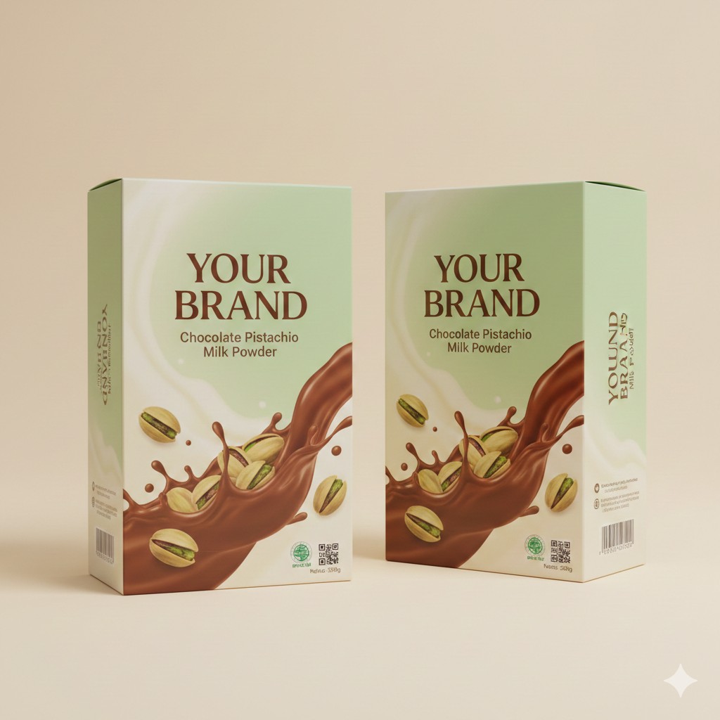 Maklon susu pistachio